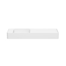 Mod 900mm Matte White Wall Hung Basin with Overflow